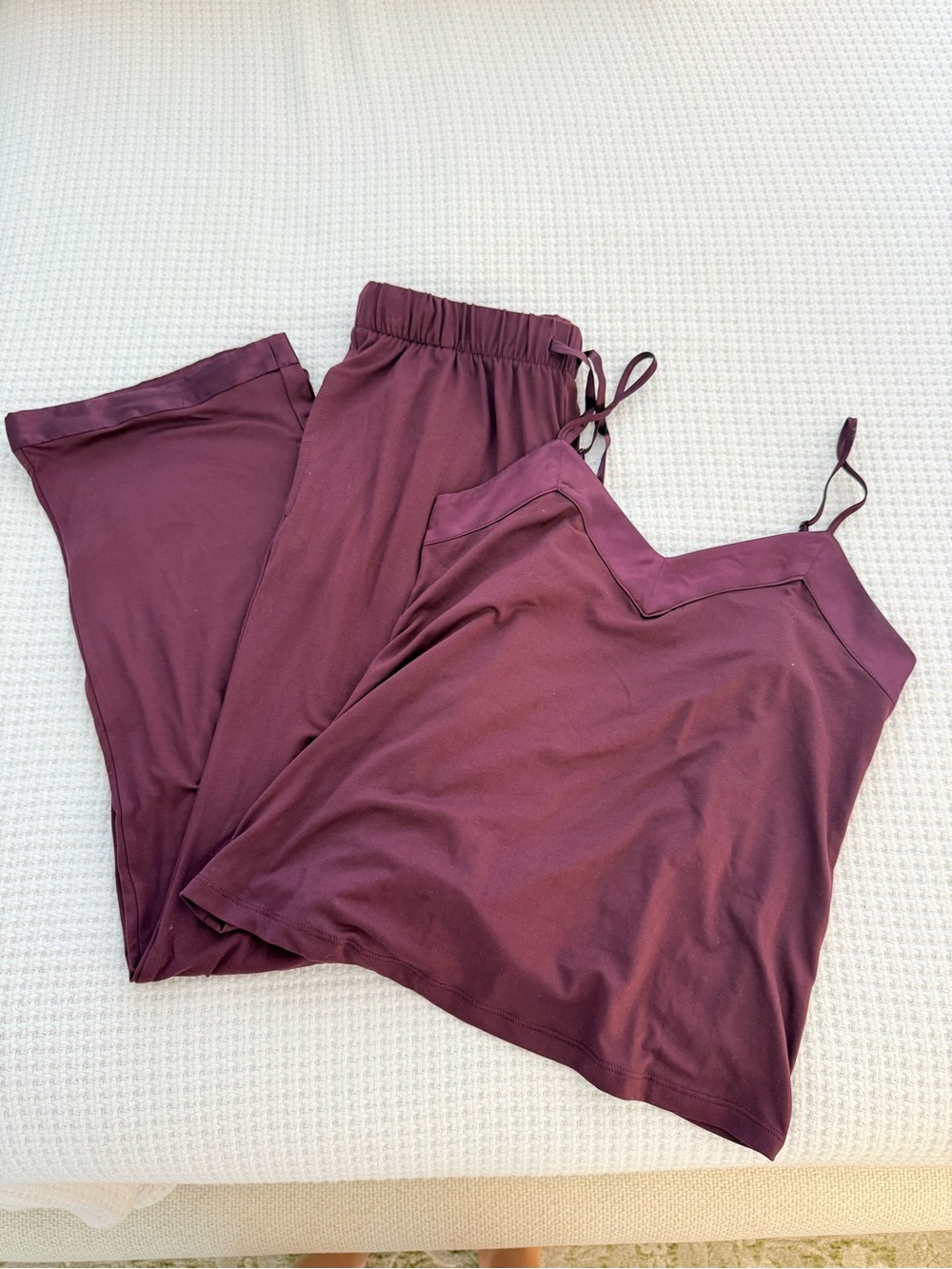 NWOT - Burgundy Cami and Wide Leg Pant Set Pajamas